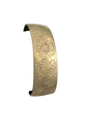 Vintage Kirk Stieff Pewter Cuff Bracelet ASTER September’s Birth Flower